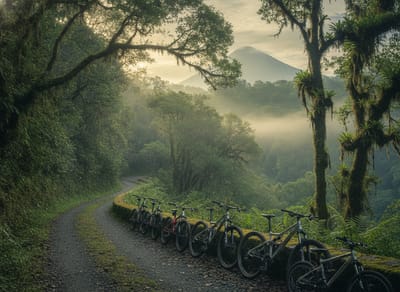 Misty cloud-forest edge near Guadalupe on the boundary of La Amistad park